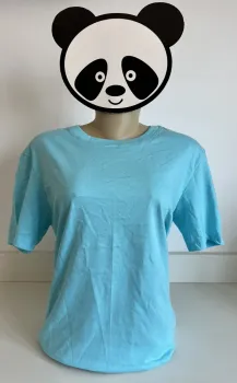 H3 - camiseta básica azul claro (produto novo, doado pela marca)